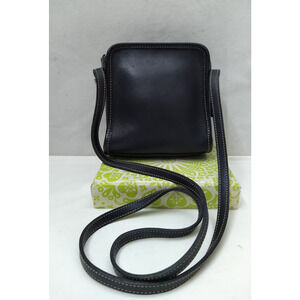 Coach Bellini Black Leather Zipper Closure Small Crossbody Bag - VTG Made in USA